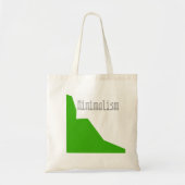 Minimalismus Green White Tragetasche (Vorne)