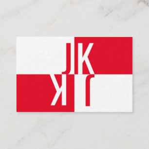 Minimalismus in rot visitenkarte