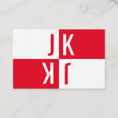 Minimalismus in rotem QR-Code Visitenkarte (Rückseite)