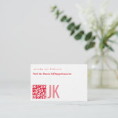 Minimalismus in rotem QR-Code Visitenkarte (Stehend Vorderseite)