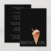 Minimalismus Italienisches Gelato Eiscreme Party