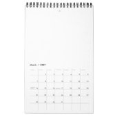 Minimalismus-Kalender 2012 oder jedes andere Jahr Kalender (Mär 2027)
