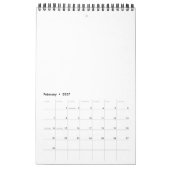Minimalismus-Kalender 2012 oder jedes andere Jahr Kalender (Feb 2027)