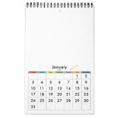 Minimalismus Kalender JEDES JAHR/GRÖSSE/FARBE/DESI (Jan 2027)