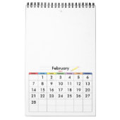 Minimalismus Kalender JEDES JAHR/GRÖSSE/FARBE/DESI (Feb 2027)