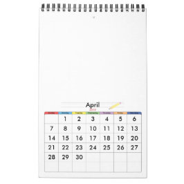 Minimalismus Kalender JEDES JAHR/GRÖSSE/FARBE/DESI
