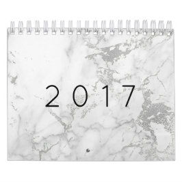 Minimalismus Marmor White Gray Silver Gold Kalender