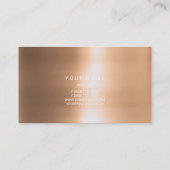 Minimalismus Metallic Ivory Gold Vip Manager Visitenkarte (Rückseite)