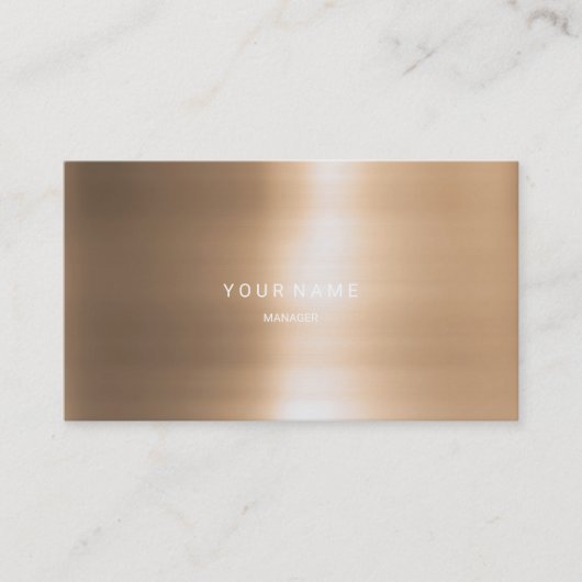 Minimalismus Metallic Ivory Gold Vip Manager Visitenkarte (Vorderseite)