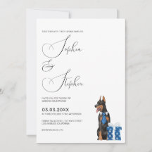 Minimalismus mit einer Doberman Dog Wedding