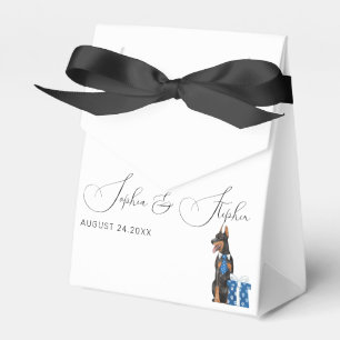 Minimalismus mit einer Hunde-Illustration Geschenkschachtel