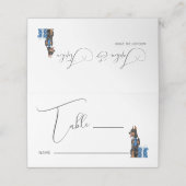 Minimalismus mit einer Hunde-Illustration Platzkarte (Außenseite Aufgefaltet)