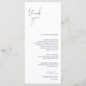 Minimalismus Navy Script Place Einstellung Vielen  Programm (Vorderseite)