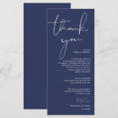 Minimalismus Navy Script Place Einstellung Vielen  Programm (Vorne/Hinten)