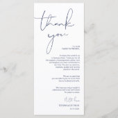 Minimalismus Navy Script Place Einstellung Vielen Programm (Vorderseite)