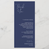 Minimalismus Navy Script Place Einstellung Vielen Programm (Vorderseite)