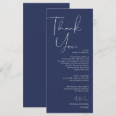 Minimalismus Navy Script Place Einstellung Vielen  Programm (Vorne/Hinten)