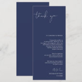 Minimalismus Navy Script Place Einstellung Vielen  Programm (Vorne/Hinten)