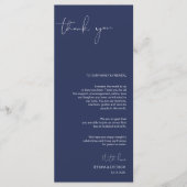 Minimalismus Navy Script Place Einstellung Vielen  Programm (Vorderseite)