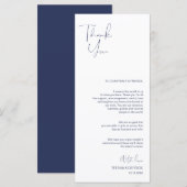 Minimalismus Navy Script Place Einstellung Vielen  Programm (Vorne/Hinten)