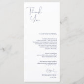 Minimalismus Navy Script Place Einstellung Vielen  Programm (Vorderseite)