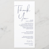 Minimalismus Navy Script Place Einstellung Vielen  Programm (Vorderseite)