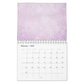 Minimalismus Pastell Pink Rose Funkelnd Lights Kalender (Feb 2027)