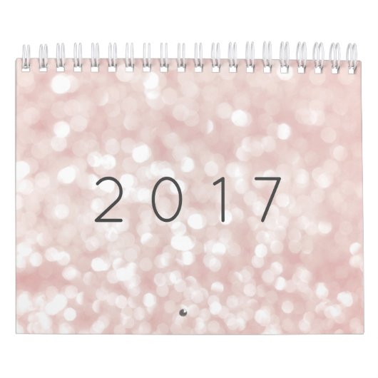 Minimalismus Pastell Pink Rose Funkelnd Lights Kalender (Titelbild)