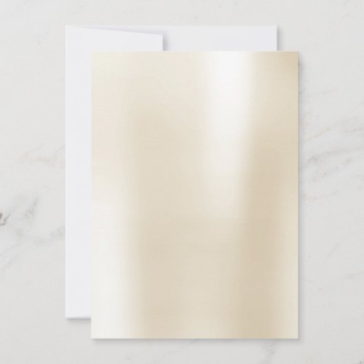 Minimalismus Pearly Ivory Creamy Pastel Metal Part Einladung (Rückseite)
