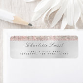 Minimalismus Pink Rose Gold Rücksendeadressen-Aufk (Insitu)