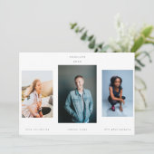 Minimalismus Portrait Drei Foto Uni Universität Ankündigung (Stehend Vorderseite)