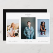 Minimalismus Portrait Drei Foto Uni Universität Ankündigung (Vorne/Hinten)