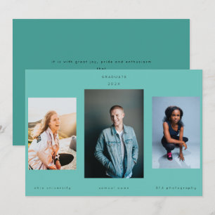 Minimalismus Portrait Drei Unis Grün Ankündigung