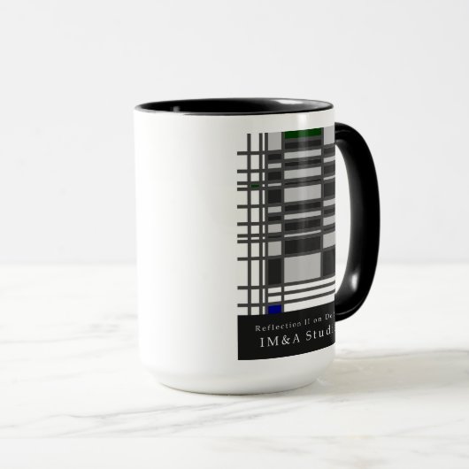 Minimalismus Reflektion II auf der De Stijl-Tasse Tasse (VorderseiteRechts)