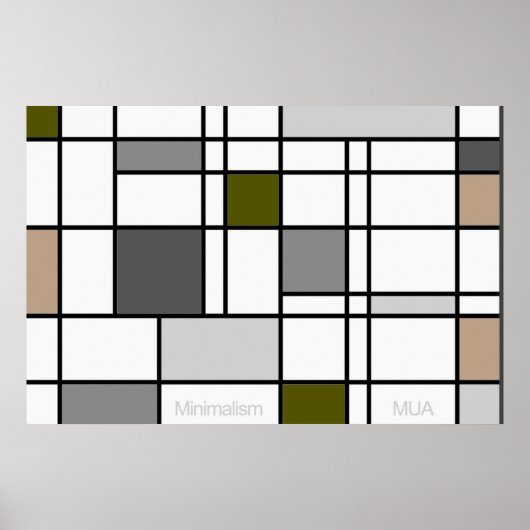 Minimalismus Reflektion III Poster (Vorne)