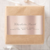 Minimalismus Rosa Rose Blush Rücksendeadressen-Auf (Insitu)