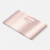 Minimalismus Rosa Rose Rose Gold Metallic Post-it Klebezettel (angewinkelt)