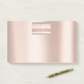 Minimalismus Rosa Rose Rose Gold Metallic Post-it Klebezettel (Auf Schreibtisch)