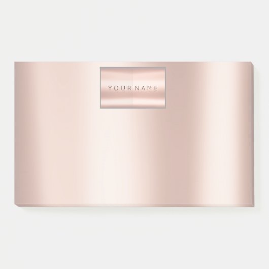 Minimalismus Rosa Rose Rose Gold Metallic Post-it Klebezettel (Vorderseite)