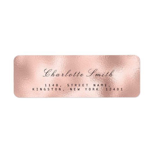 Minimalismus Rose Gold Rücksendeadresse UAWG (Vorne)