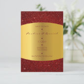 Minimalismus Save the Date Goldener Glitzer (Stehend Vorderseite)