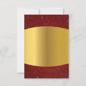 Minimalismus Save the Date Goldener Glitzer (Rückseite)