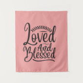 Minimalismus Schwarz-weiß Lose und gesegnet Wandteppich (Vorderseite)