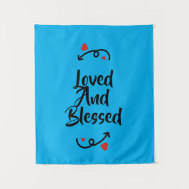 Minimalismus Schwarz-weiß Lose und gesegnet Wandteppich