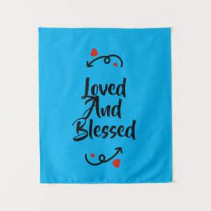 Minimalismus Schwarz-weiß Lose und gesegnet Wandteppich