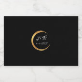 Minimalismus Schwarz-weiße Goldinitials MonogramBe Lebensmitteletikett (Einzelnes Label)