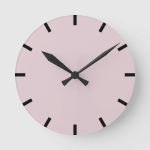 Minimalismus-schwarzes Zuhause-städtischer rosa Runde Wanduhr