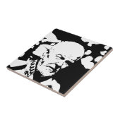 Minimalismus Sketch Zeichne Old Man Face Head Fliese (Seite)