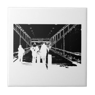 Minimalismus Sketch Zeichnend Flughafenreise Fliese