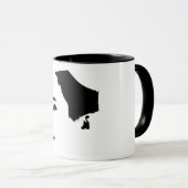 Minimalismus Sketch Zeichnend Frauenmädchen-Mädche Tasse (VorderseiteRechts)